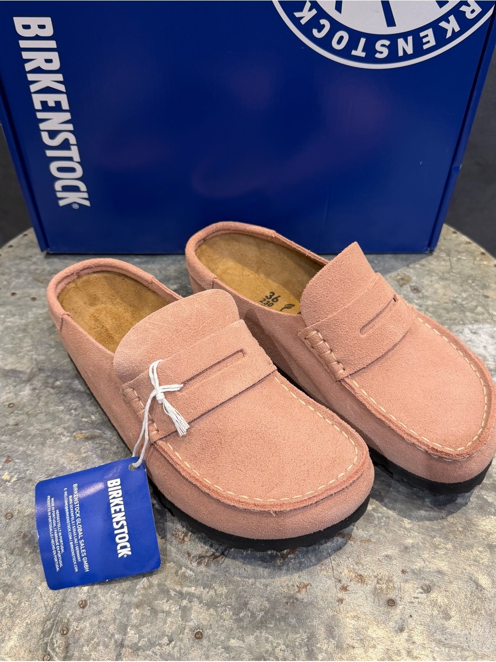 Birkenstock Women’s Pink Suede Slip-On Naples Loafer